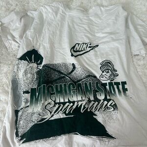 Nike White Michigan State Spartans Men's Shirt